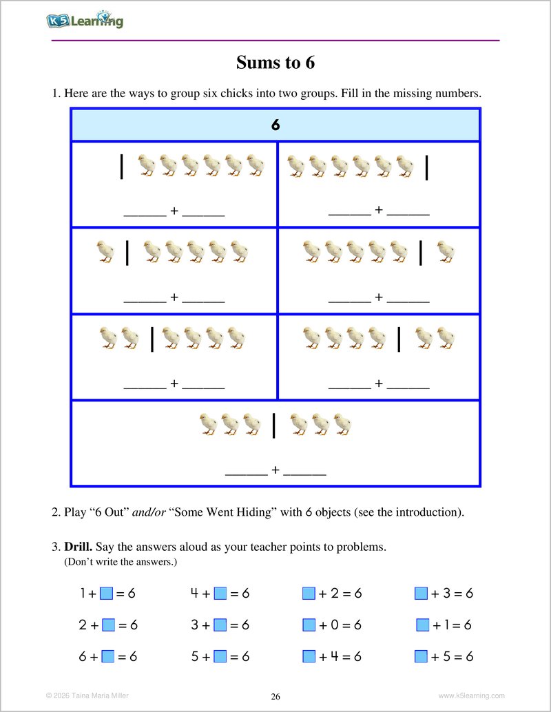 Addition 1 - Sample Page