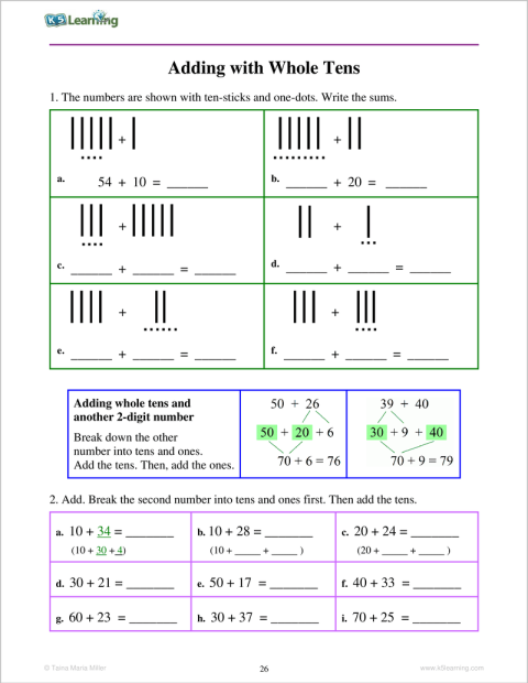 Addition and Subtraction Workbook for Grade 2 | K5 Bookstore