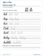 Cursive Writing - Sample Page