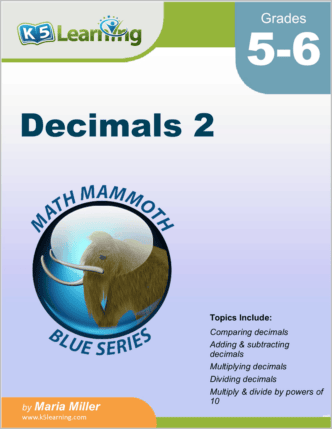Decimals Workbook For Grades 5-6