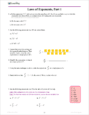 Exponents & Scientific Notation - Sample Page