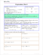 Expressions & Equations - Sample Page