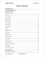 Reading, Level E - Table of Contents