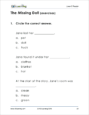 Reading, Level E - Sample Page