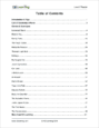 Reading, Level F - Table of Contents