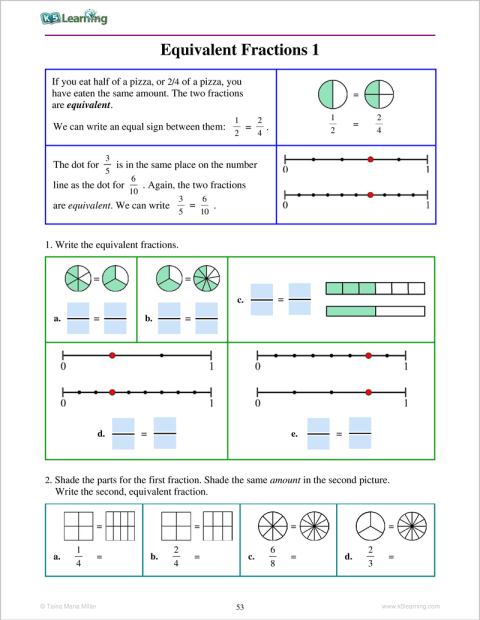 Introduction To Fractions Workbook | K5 Bookstore