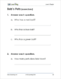 Reading, Level A - Sample Page