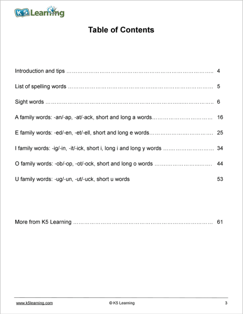 Spelling Workbook for Grade 1 | K5 Bookstore