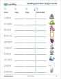 Spelling Workbook for Grade 1 - Sample Page