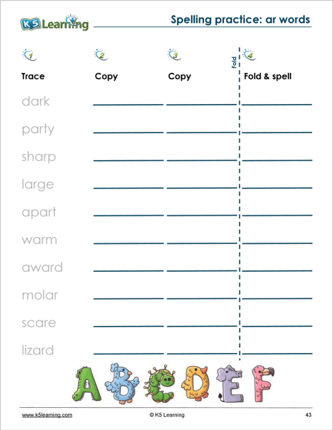 Spelling Workbook for Grade 2 | K5 Bookstore