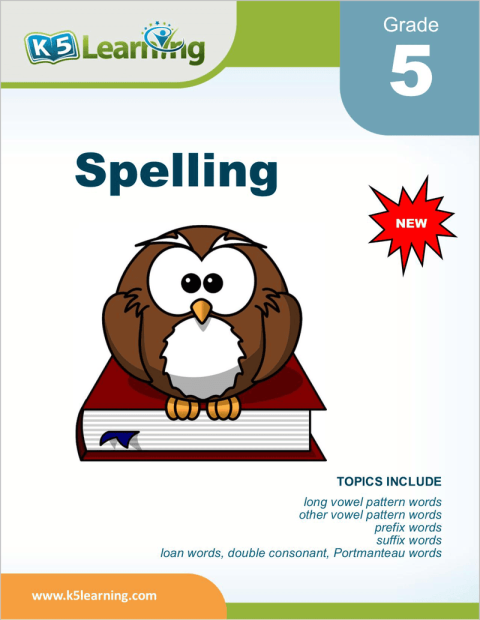 Spelling Workbook for Grade 5 | K5 Bookstore