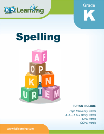 Kindergarten Spelling Workbook