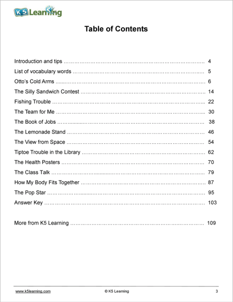 Vocabulary Workbook for Grade 1 | K5 Bookstore