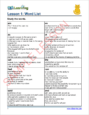 Vocabulary 1 - Sample Page