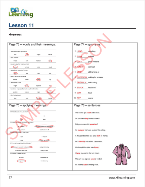 Vocabulary Workbook for Grade 2 | K5 Bookstore