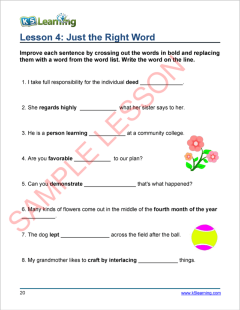 Vocabulary Workbook for Grade 3 | K5 Bookstore