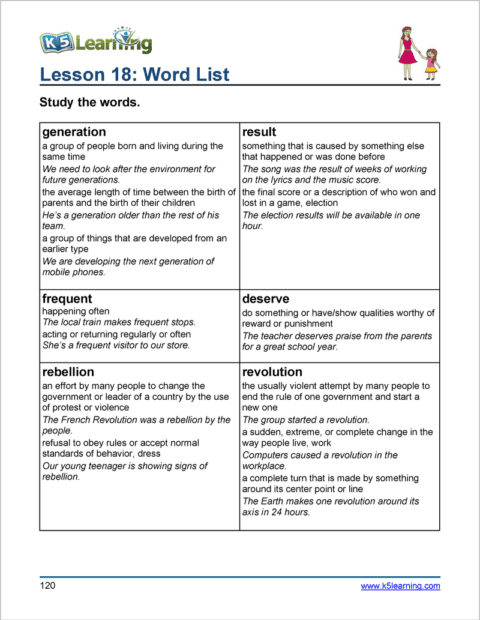 Vocabulary Workbook for Grade 5 | K5 Bookstore