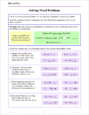 Word Problems - Sample Page