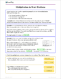 Word Problems - Sample Page